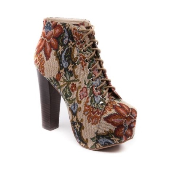 Shi by JOURNEYS Shoes - Vintage Style Floral Tapestry Boot